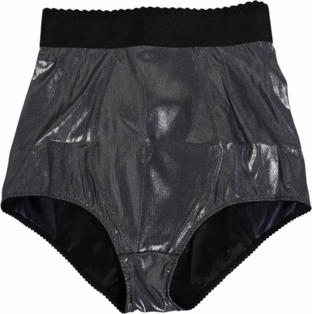 Dolce & Gabbana Gray Silk Stretch Slip Girdle Panty Underwear
