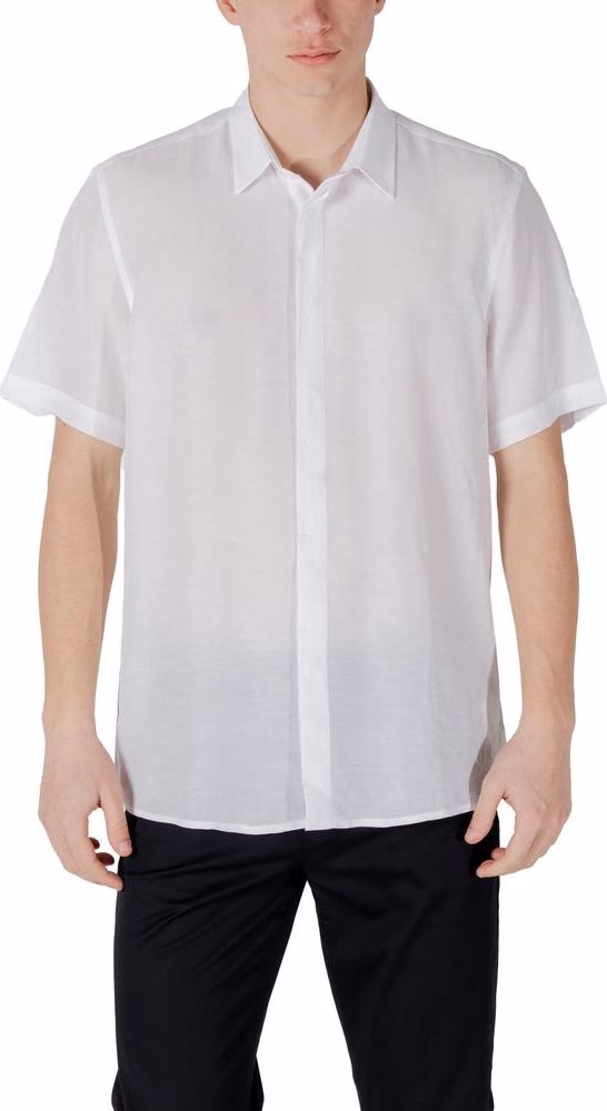 Antony Morato White Lyocell Shortsleeve Shirt