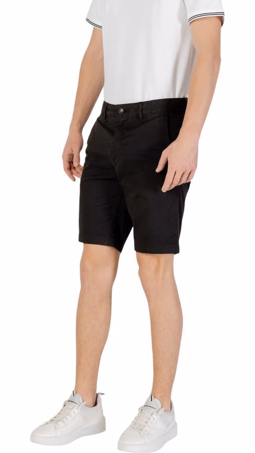Hugo Boss Black Cotton Bermuda Shorts