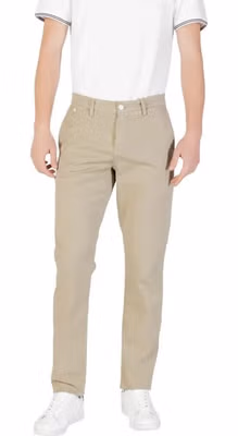 Bicolor Cotton Casual Pants