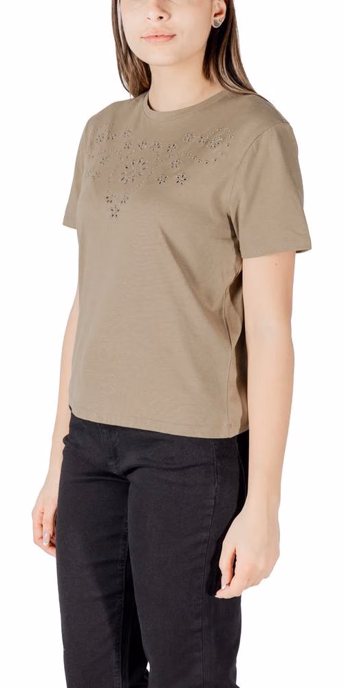 Jacqueline De Yong Bicolor Cotton T-Shirt