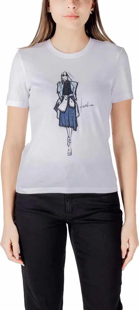 Only White Organic Cotton Long Sleeve T-Shirt