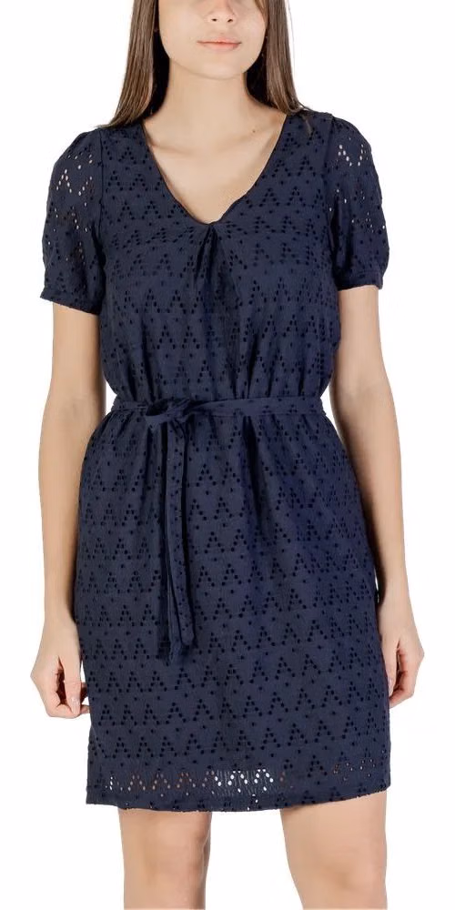 Vila Clothes Blue Recycled Polyester Short Dress