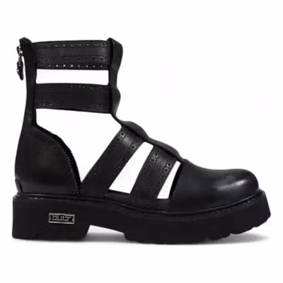 Black Leather Sandals
