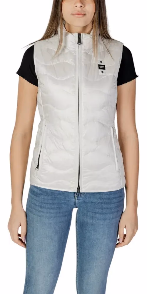Blauer White Polyamide Sleeveless Jacket