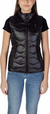 Black Polyamide Sleeveless Jacket