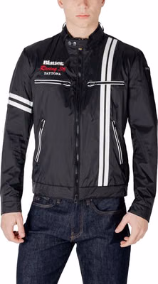 Black Polyamide Biker Jacket