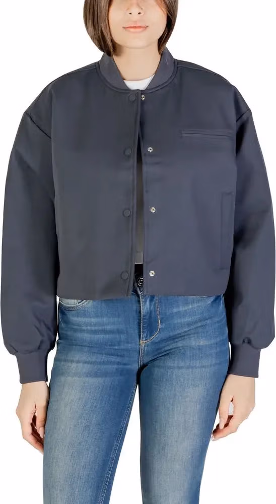 Calvin Klein Jeans Gray Recycled Polyester Bomber