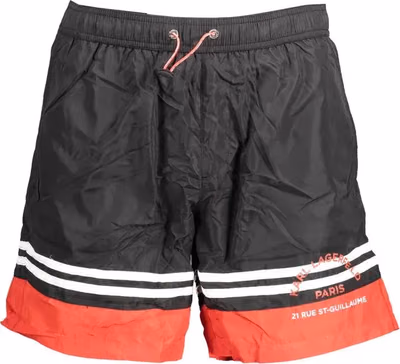 Black Polyester Mens Swim Boxer