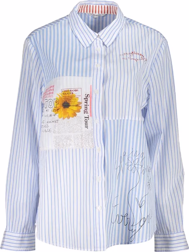 Desigual Azzurro Viscosa Woman Shirt