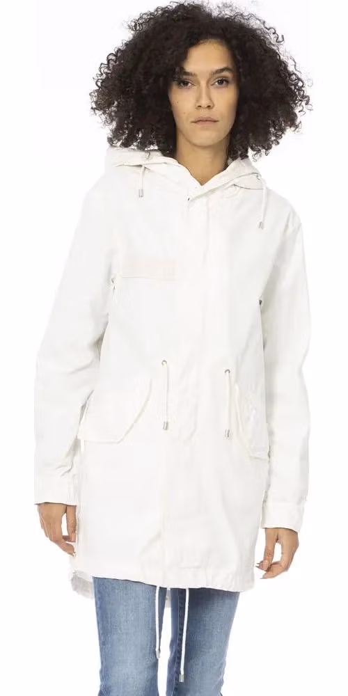 Mr&Mrs Italy White Cotton Women Parka