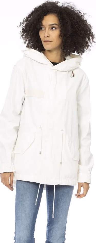 Mr&Mrs Italy White Cotton Women Parka Jacket