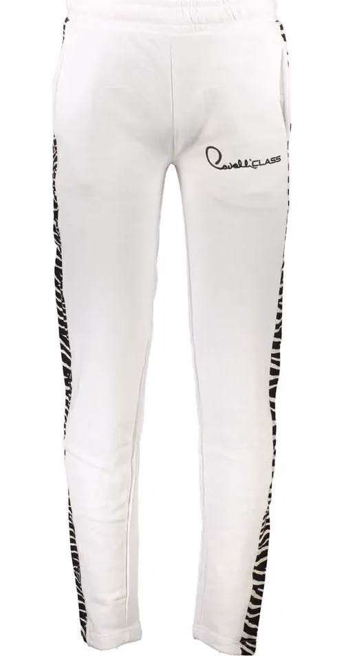 Cavalli Class White Cotton Men's Sweatpant