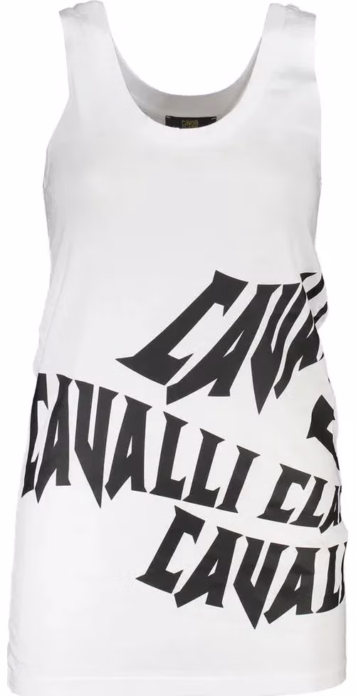 Cavalli Class White Cotton Women Tank Top