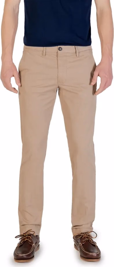 Borghese Beige Cotton Skinny Pants