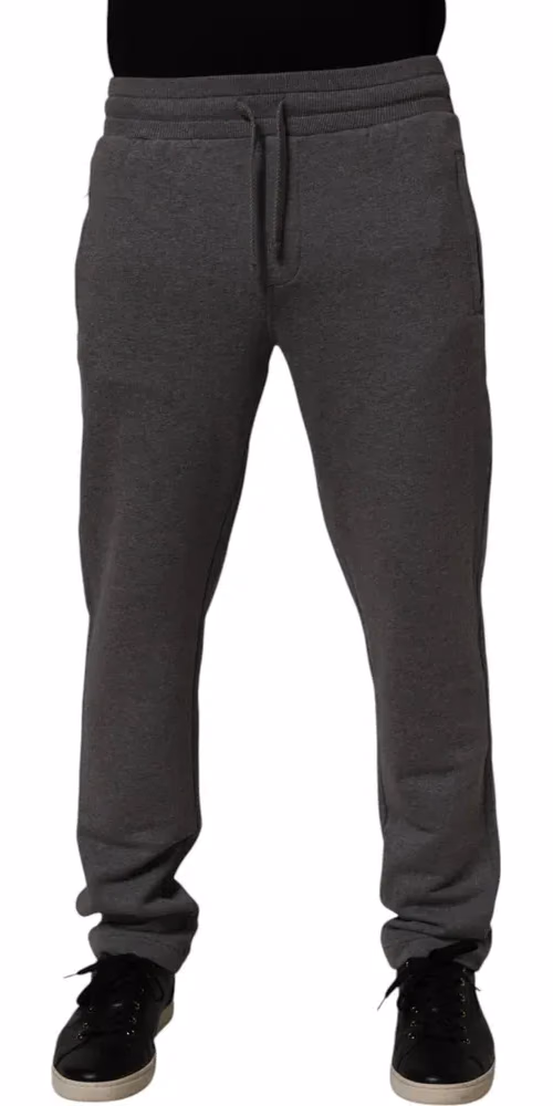Dolce & Gabbana Gray Cotton Jogger Sweatpants Trouser Pants