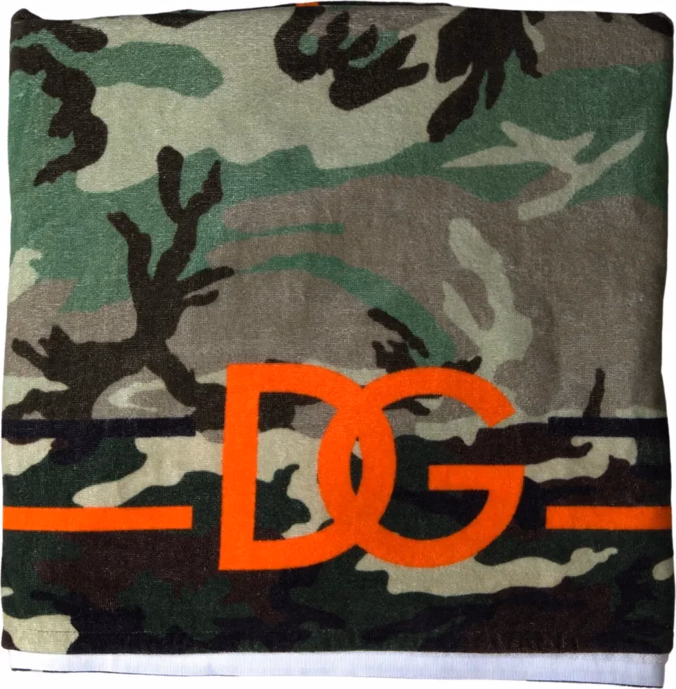 Dolce & Gabbana Multicolor Printed Cotton Wrap Shawl Scarf