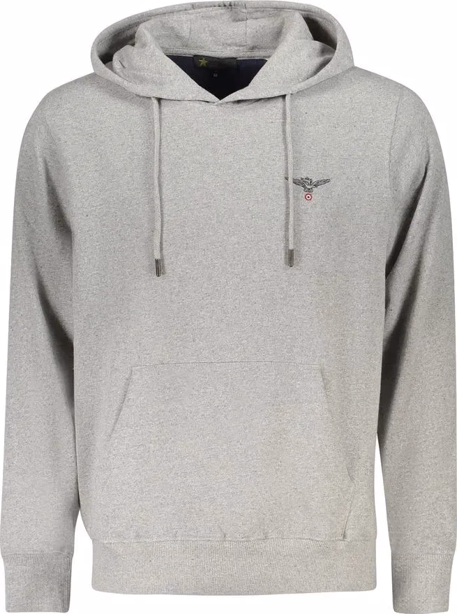 Accademia Militare Grigio Cotton Men's Hoodie Sweatshirt