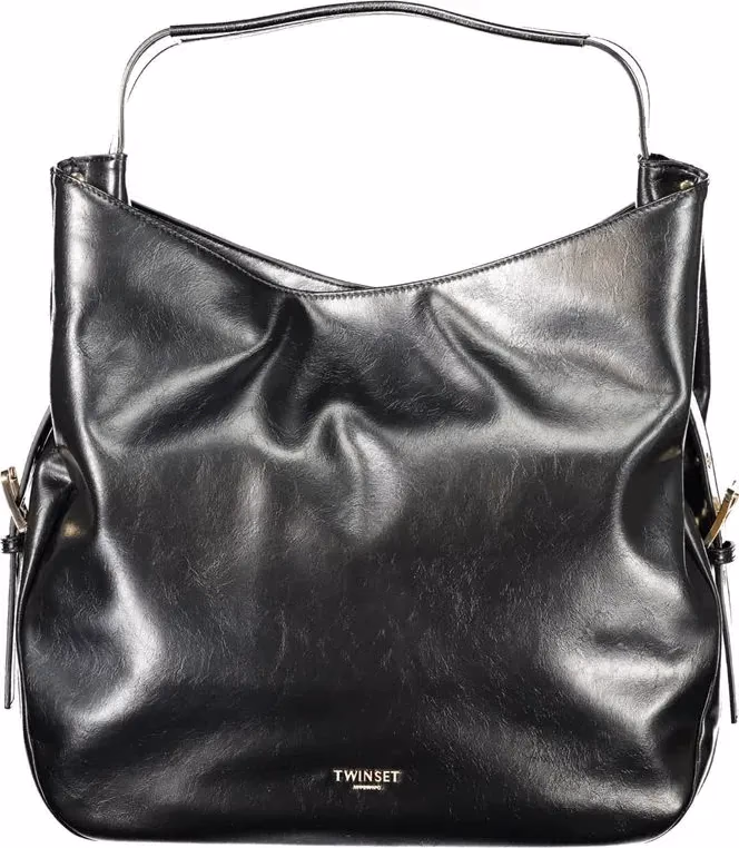 Twinset Black Polyurethane Women Hobo Bag