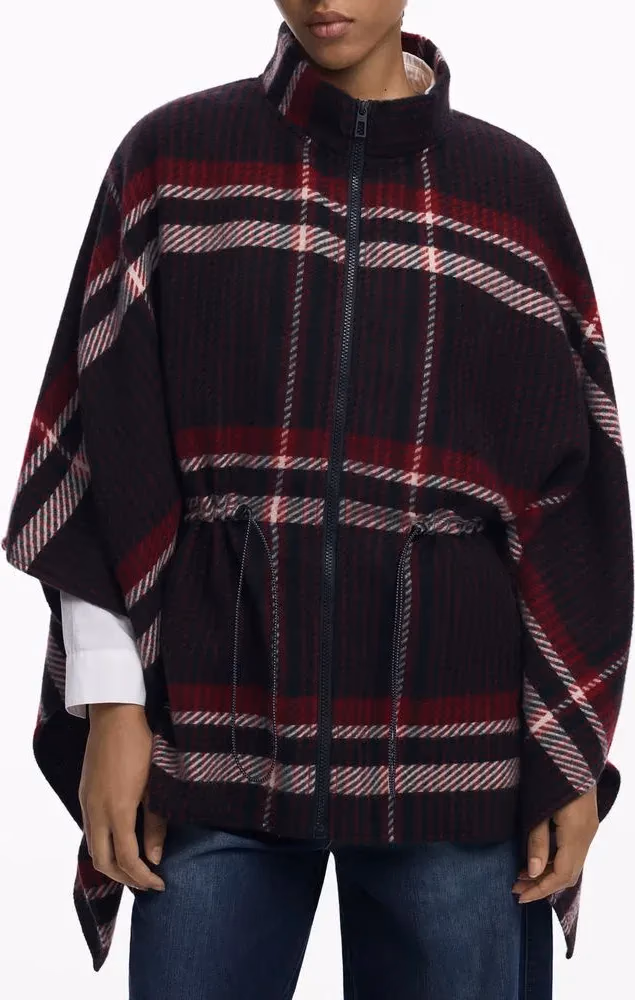 Desigual Black Polyester Women Poncho