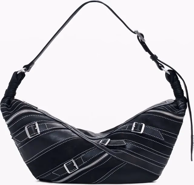 Desigual Nero Poliuretano Women Shoulder Bag