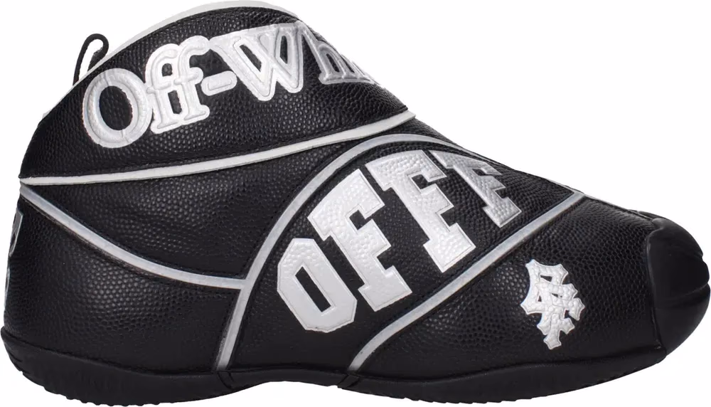 Off-White Black Leather High Top Sneakers