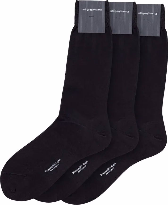 ZEGNA Gray Cotton Socks