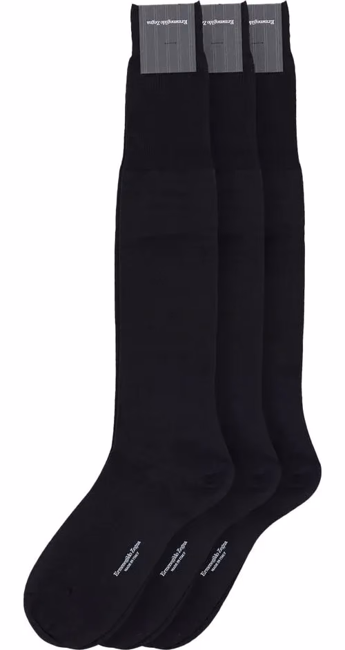 ZEGNA Black Wool Socks
