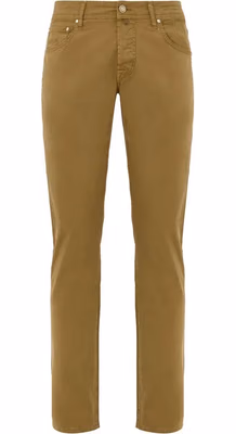 Yellow Cotton Skinny Pants
