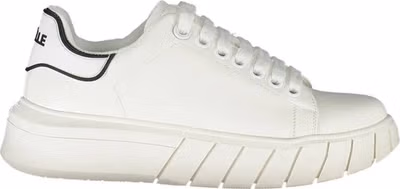 White Polyurethane Women Sneaker