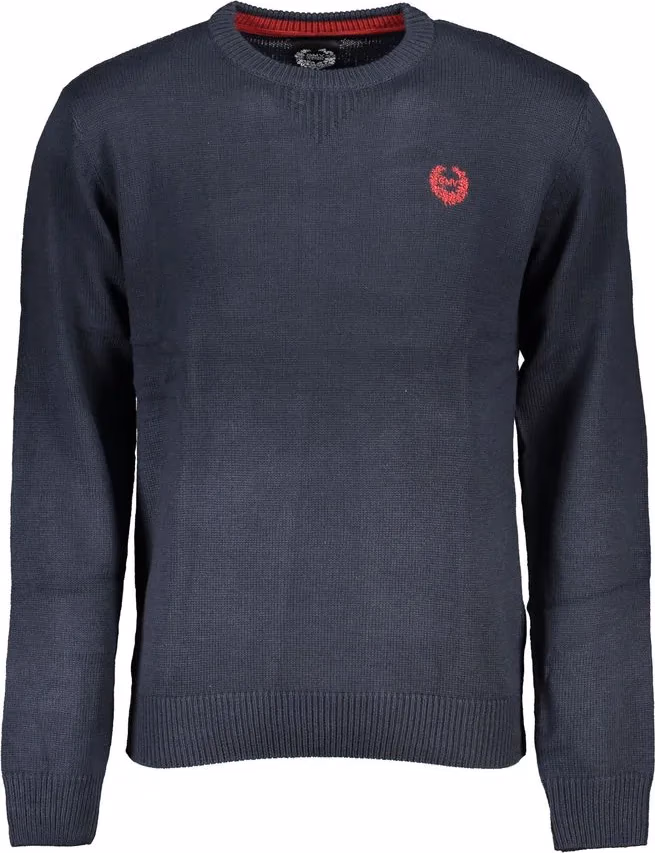 Gianmarco Venturi Blue Cotton Men's Sweater