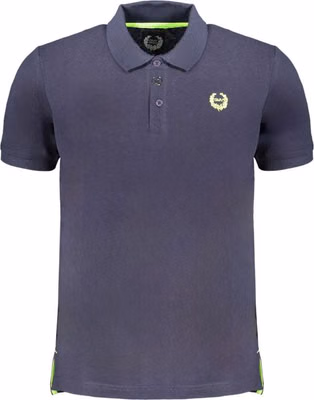 Blue Cotton Men's Polo Shirt