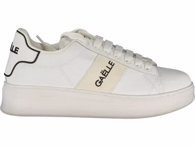 White Polyurethane Men Sneaker