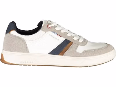 White Polyurethane Men Sneaker