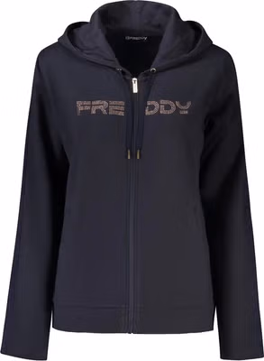 Blue Cotton Women Sweatshirt