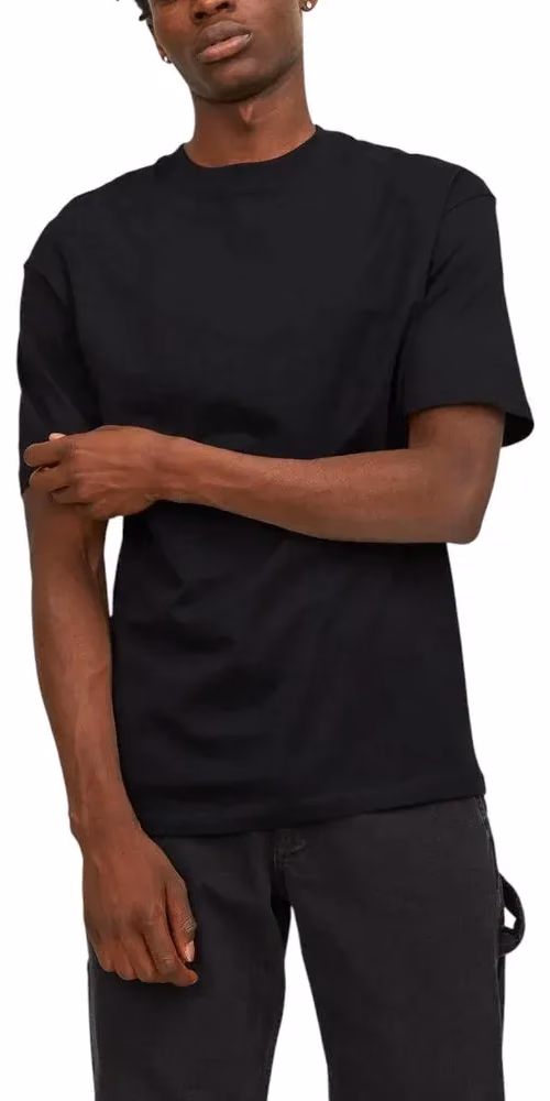 Jack Jones Black Cotton T-Shirt