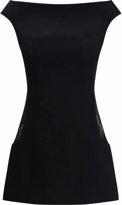 Marine Serre Black Wool Casual Dress
