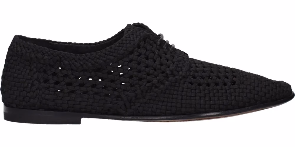 Dolce & Gabbana Black Fabric Oxfords And Derbies