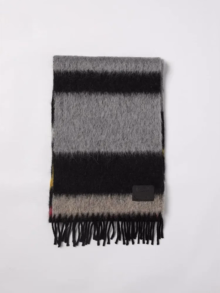 Paul Smith Gray Wool Scarf