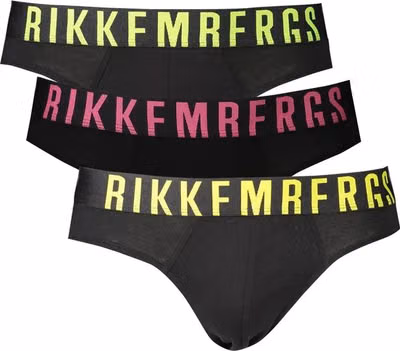Black Polyester Men's Underwear