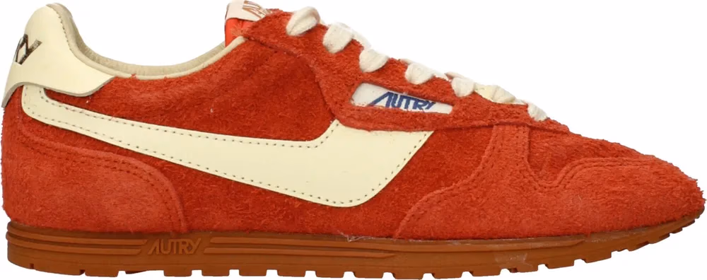 Autry Orange Leather Sneakers
