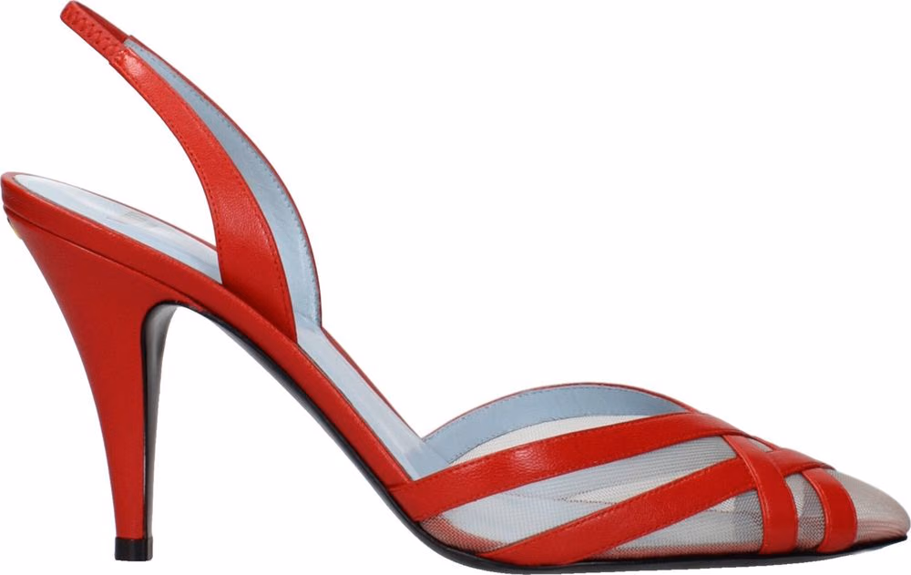 Valentino Garavani Red Leather Stiletto Heel Sandals