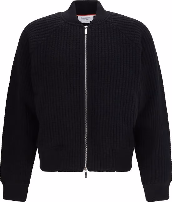 Thom Browne Black Wool Oves Aries Bomber