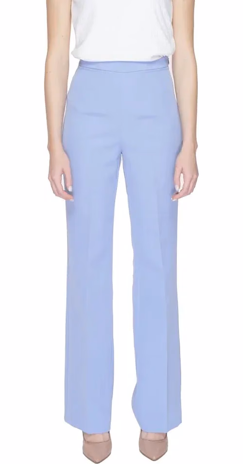 Silence Purple Polyester Casual Pants