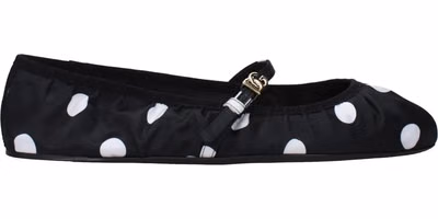 Black Fabric Ballet Flats