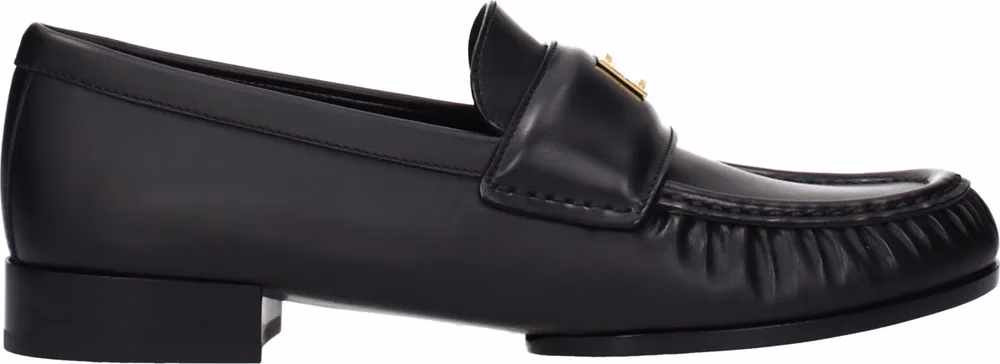 Givenchy Black Leather Slip-On Loafers