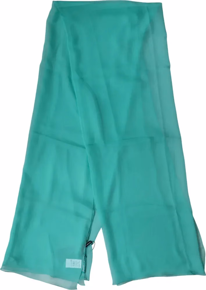 Dolce & Gabbana Teal Stole Silk Neck Wrap Shawl Men Scarf
