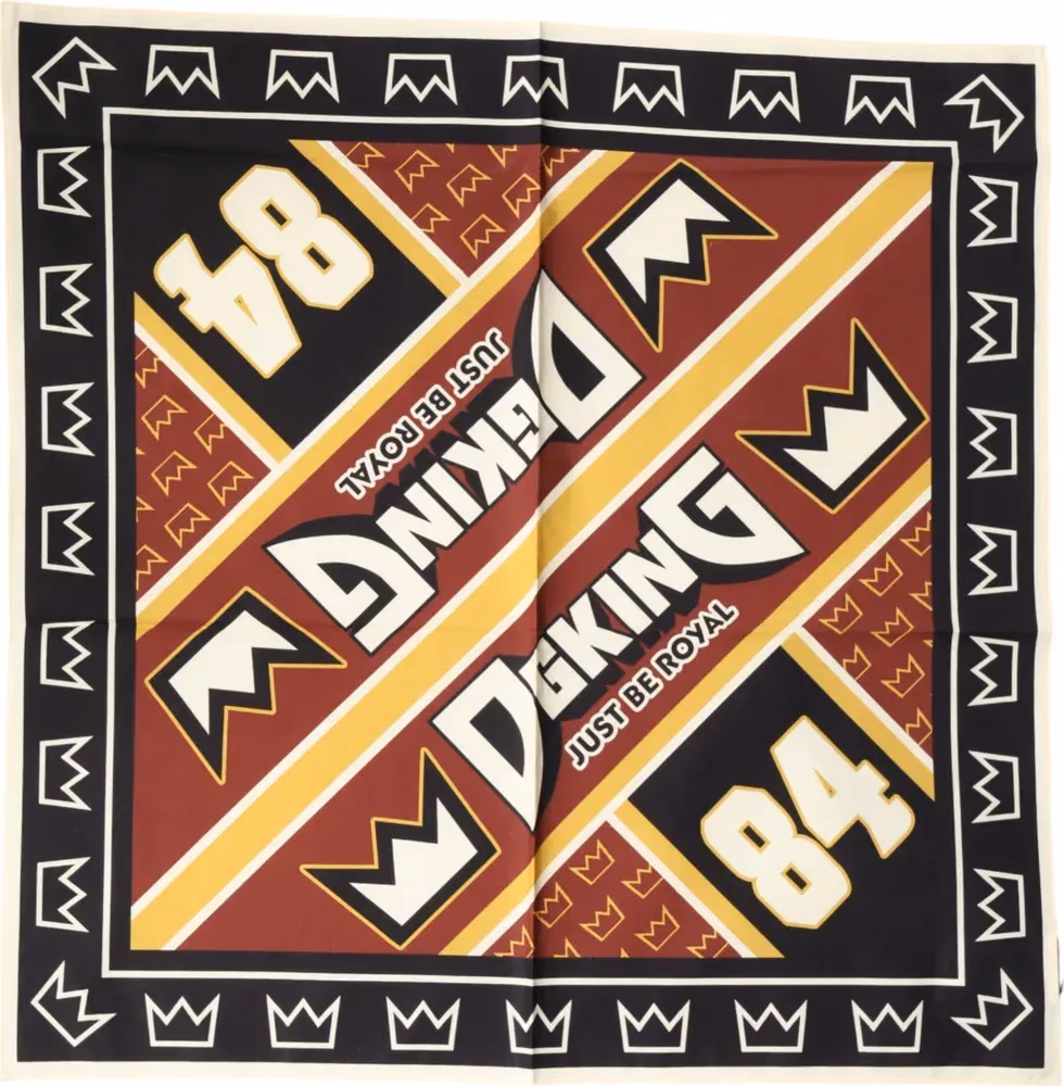 Dolce & Gabbana Multicolor DG King Square Foulard Men 50.5cm x 50cm Scarf