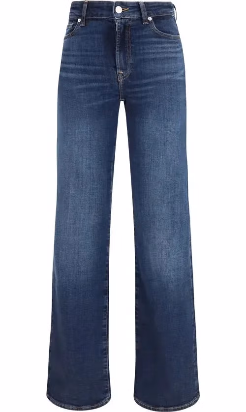 7FOR Blue Cotton Bootcut Jeans