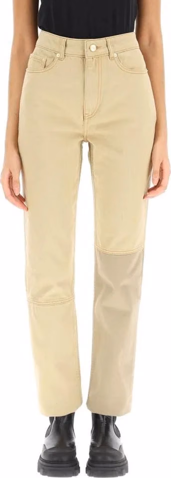 Ganni Brown Cotton Jeans Denim